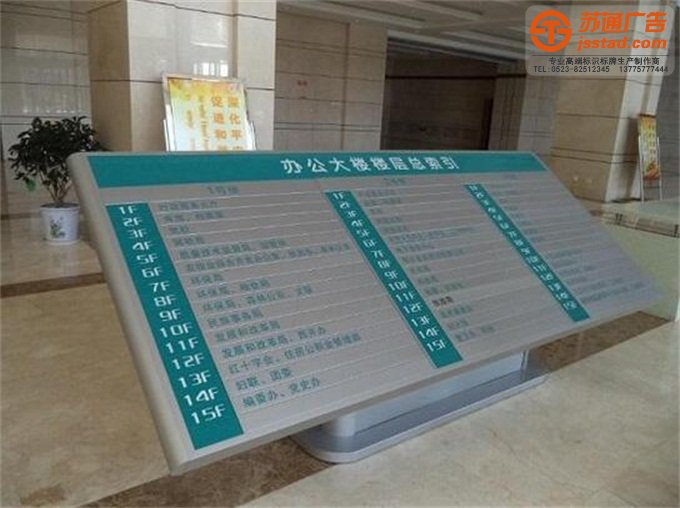 商务写字楼索引牌定制加工